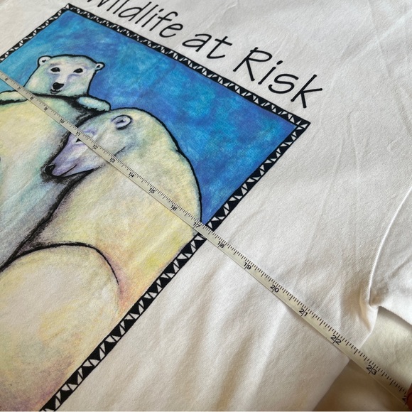 Vintage Polar Bear Wildlife at Risk t shirt 🐻❄️💙 - Picture 2 of 5